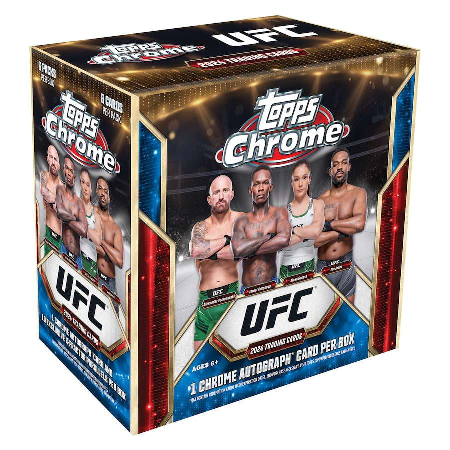 UFC Ultimate Fighting Championship 2024 Chrome Trading Card MEGA Box (6