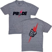 UFC Ultimate Fighting Championship Mens T-Shirt Pride Lightning Genuine Merch Tee Small, Charcoal Snow Heather