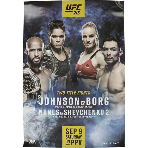 UFC Unisex 215 Sep 9 Saturday Official Poster, Blue, One Size