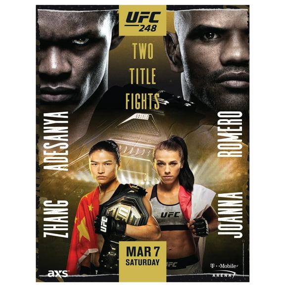 UFC Unisex 248 Mar 7 Saturday Official Poster, Black, One Size