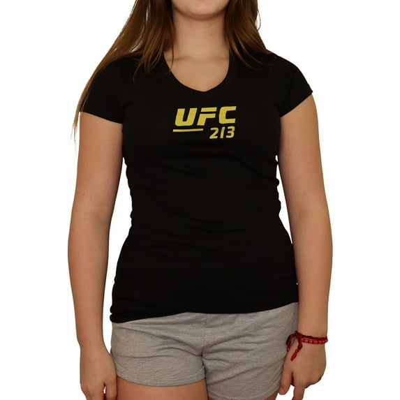 UFC Womens 213 July 8 Las Vegas Graphic T-Shirt, Black, Medium