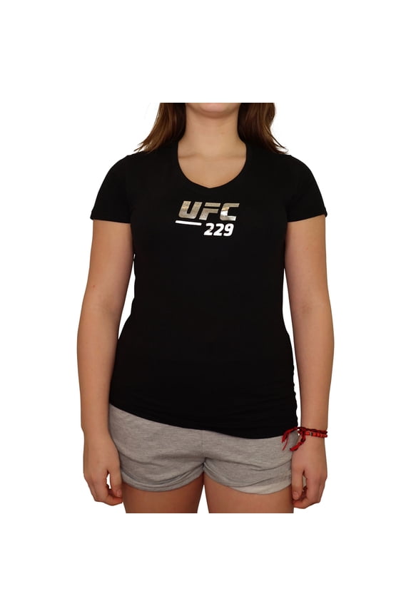Womens 229 Khabib Vs McGregor Graphic T-Shirt, Black, Small