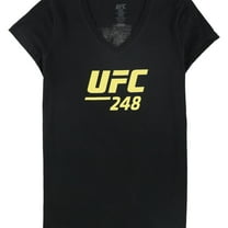 UFC Womens 248 Two Title Fights Graphic T-Shirt, Black, X-Large