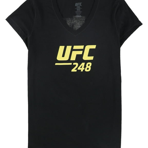 UFC Womens 248 Two Title Fights Graphic T-Shirt, Black, X-Large