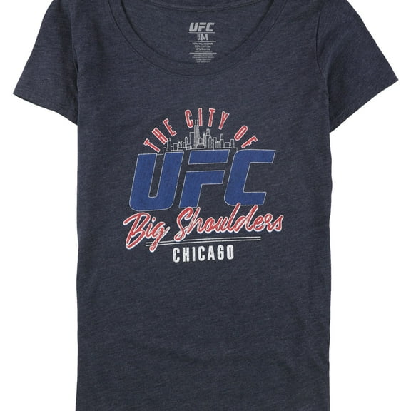 UFC Womens Big Shoulders Graphic T-Shirt, Blue, Large