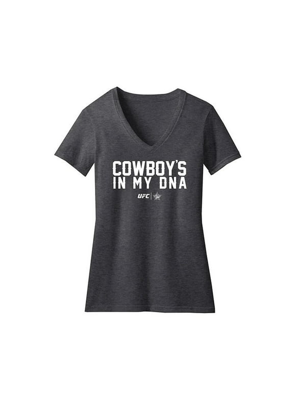 UFC Womens Cowboy's In My DNA Graphic T-Shirt, Black, Medium