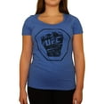 thumbnail image 1 of UFC Womens Distressed Fist Graphic T-Shirt, Blue, Small, 1 of 4
