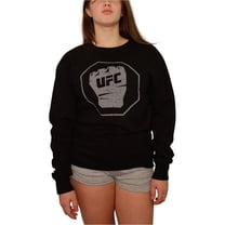 UFC Womens Distressed Fist Sweatshirt, Black, Medium