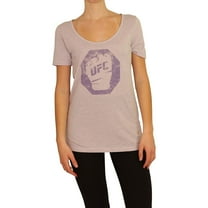 UFC Womens Distressed Logo Graphic T-Shirt, Purple, Small