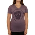 thumbnail image 1 of UFC Womens Distressed Logo Graphic T-Shirt, Purple, Small, 1 of 4