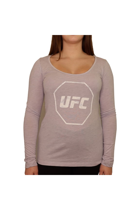 Womens Distressed Logo Graphic T-Shirt, Purple, Small