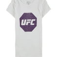 thumbnail image 1 of UFC Womens Distressed Logo Graphic T-Shirt, White, X-Large, 1 of 1