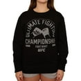 thumbnail image 1 of UFC Womens Fight Night Sweatshirt, Black, Medium, 1 of 4