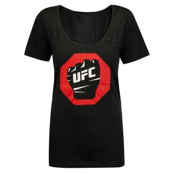 UFC Womens Fist Inside Logo Graphic T-Shirt, Black, Large