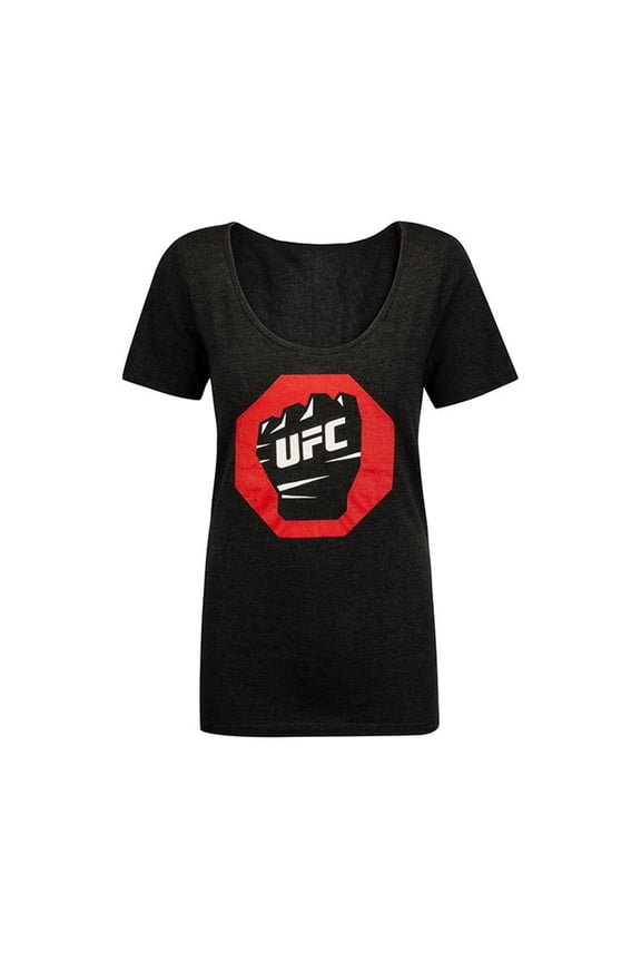 Womens Fist Inside Logo Graphic T-Shirt, Black, Medium