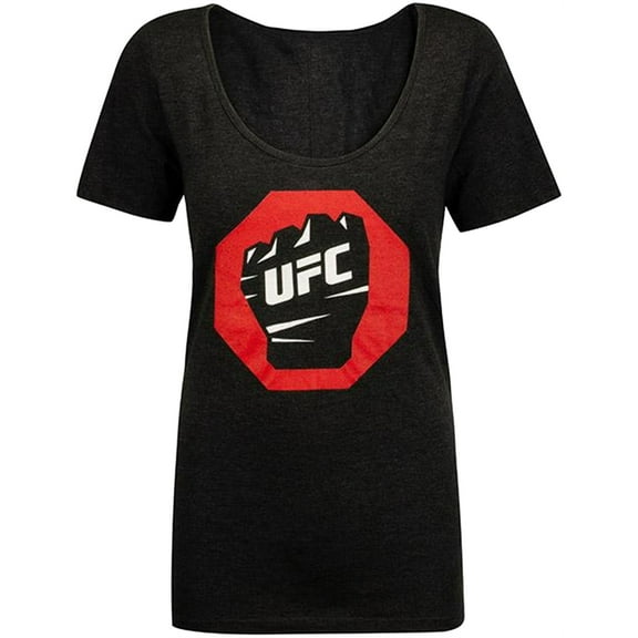 UFC Womens Fist Inside Logo Graphic T-Shirt, Black, XX-Large