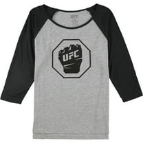 UFC Womens Fist Inside Logo Graphic T-Shirt, Grey, Medium