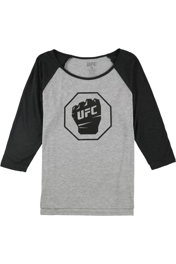 Womens Fist Inside Logo Graphic T-Shirt, Grey, Medium