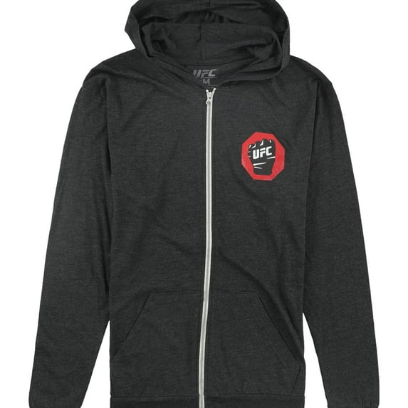 UFC Womens Full Zip Hoodie Sweatshirt, Black, XX-Large