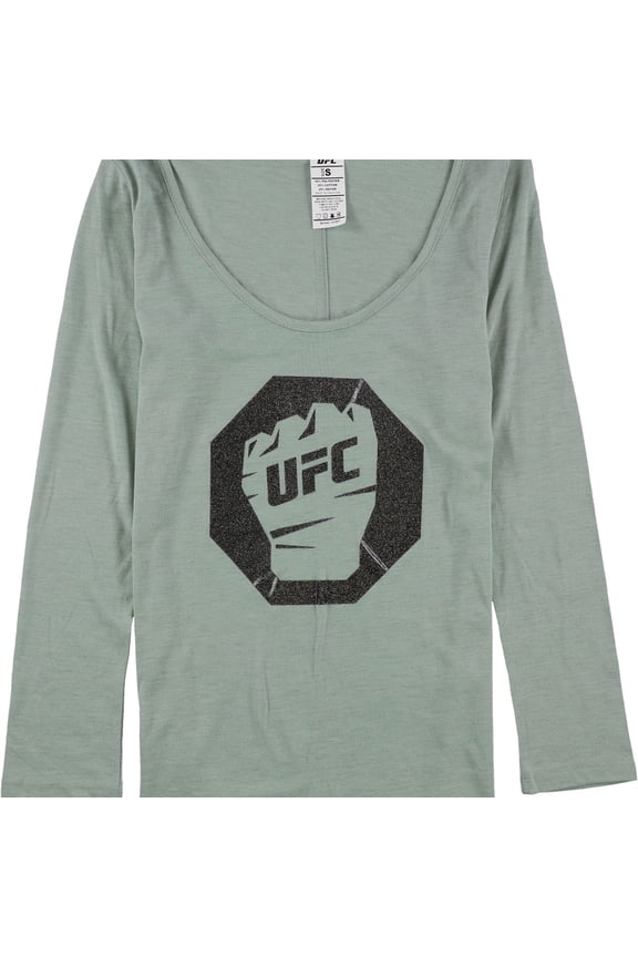 Womens Glitter Logo Graphic T-Shirt, Green, Large