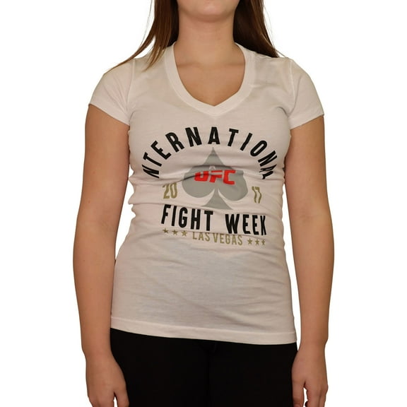 UFC Womens International Fight Week 2017 Graphic T-Shirt, White, Small
