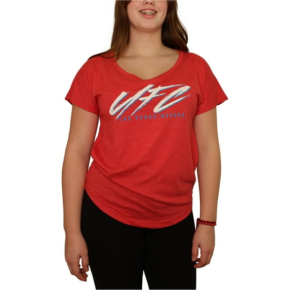 UFC Womens Las Vegas-Nevada Graphic T-Shirt, Red, Medium
