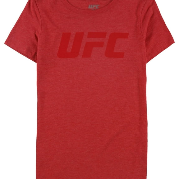 UFC Womens Logo Across Chest Graphic T-Shirt, Red, Large