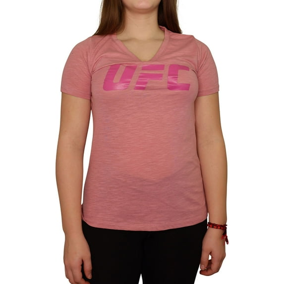 UFC Womens Logo Graphic T-Shirt, Pink, Small