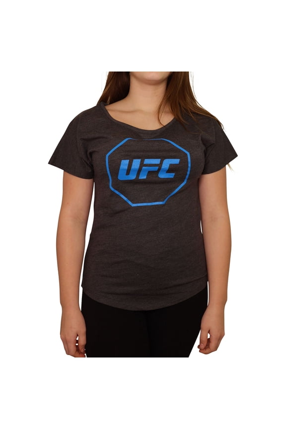 Womens Octagon Logo Graphic T-Shirt, Black, Small