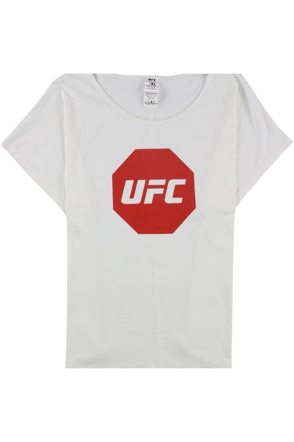 Womens Octagon Logo Graphic T-Shirt, White, Small