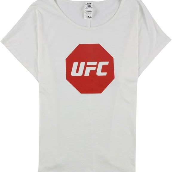 UFC Womens Octagon Logo Graphic T-Shirt, White, X-Large