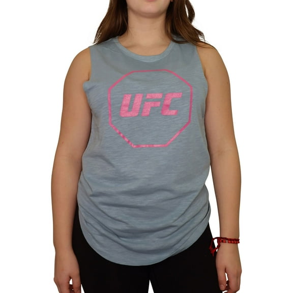 UFC Womens Octagon Logo Tank Top, Blue, X-Large