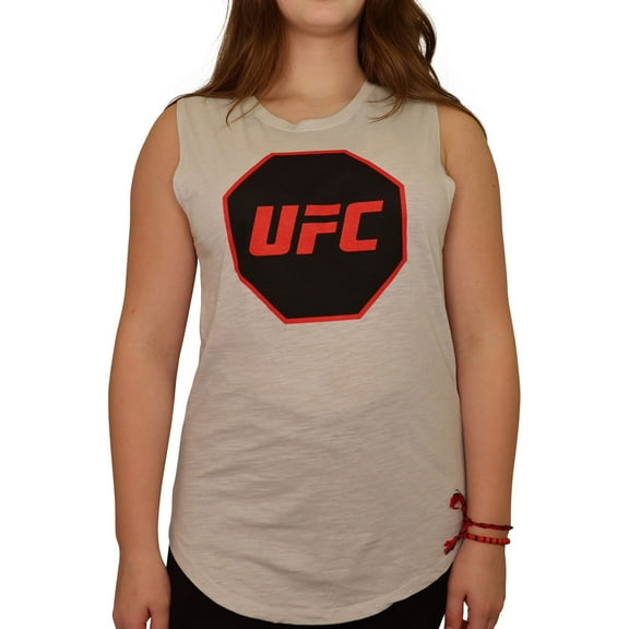 UFC Womens Octagon Logo Tank Top, Grey, Medium