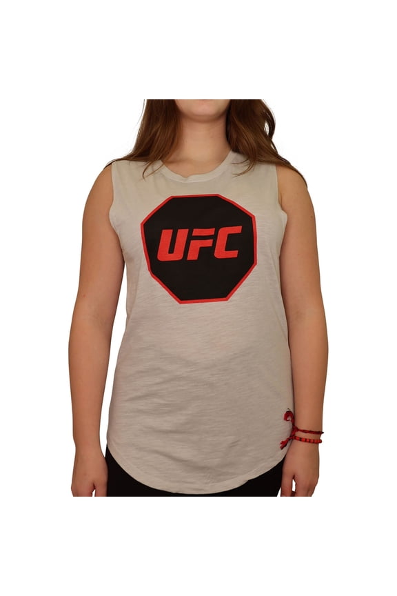 Womens Octagon Logo Tank Top, Grey, Medium