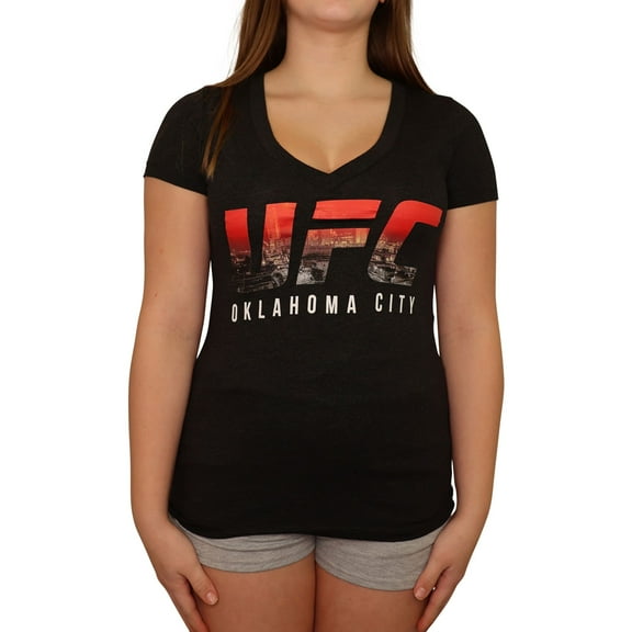UFC Womens Oklahoma City Graphic T-Shirt, Black, Small