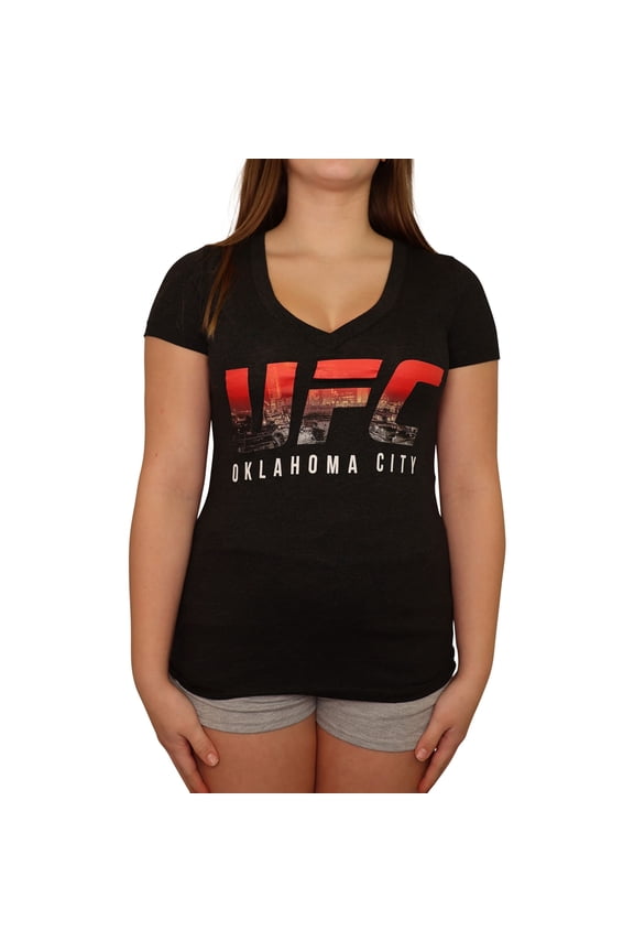 Womens Oklahoma City Graphic T-Shirt, Black, Small