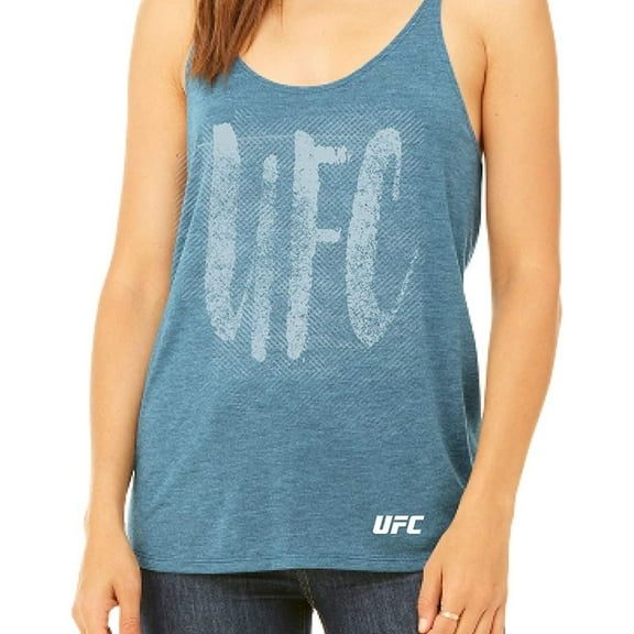 UFC Womens Slouchy Tank Top, Blue, Medium