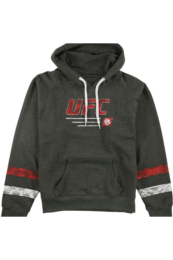 Womens Striped Pullover Hoodie Sweatshirt, Grey, X-Large