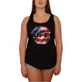 thumbnail image 1 of UFC Womens USA Country Racerback Tank Top, Black, Small, 1 of 1