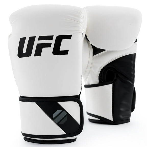 UFC Youth Fitness Training Gloves - 8oz, White - Durable Cardio Boxing Gloves, Ideal for Bag Work, Mitts, Kickboxing & Home Fitness