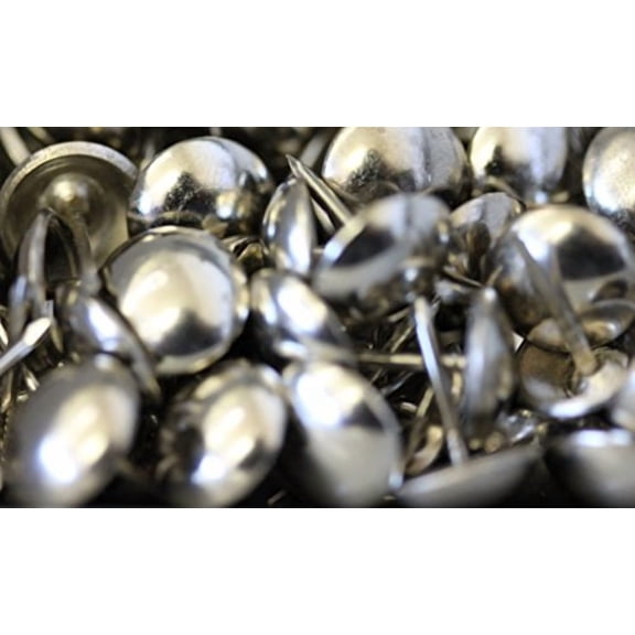 UFFY - 1,000PCS - 7/16" x 1/2" Decorative Tack Nails Nickel Finish Polished Chrome