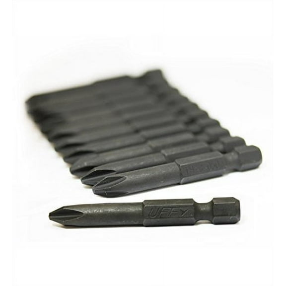 UFFY - 2" Inch Phillips PH # 2 Power Impact Bit 10 pack 1/4 Hex