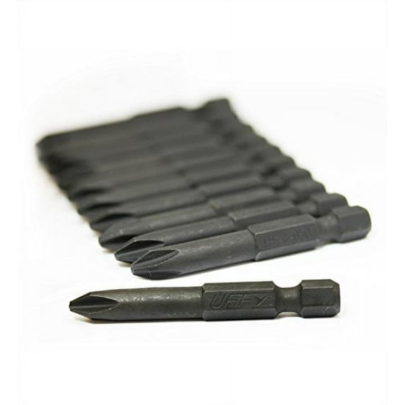 UFFY - 2" Inch Phillips PH # 2 Power Impact Bit 10 pack 1/4 Hex