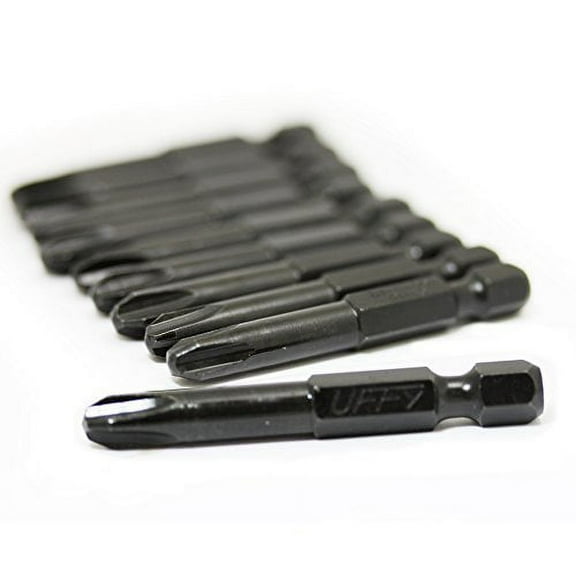 UFFY - 2" Inch Phillips PH # 3 Power Impact Bit 10 pack 1/4 Hex