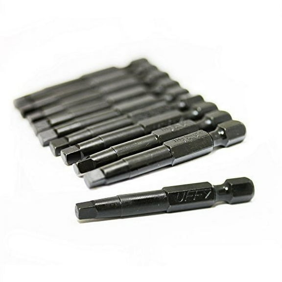 UFFY - 2" Inch Robertson Square SQ # 3 Power Impact Bit 10 pack 1/4 Hex