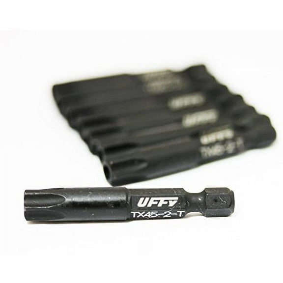 UFFY - 2" Torx 45 (T45) / Star Tamper Proof Security Power Impact Bit 10 pack 1/4 Hex