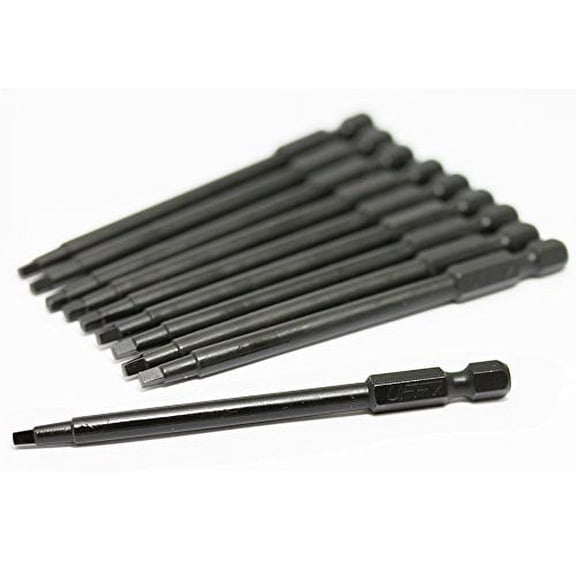 UFFY - 3-1/2" Inch Robertson Square SQ # 1 Power Impact Bit 10 pack 1/4 Hex