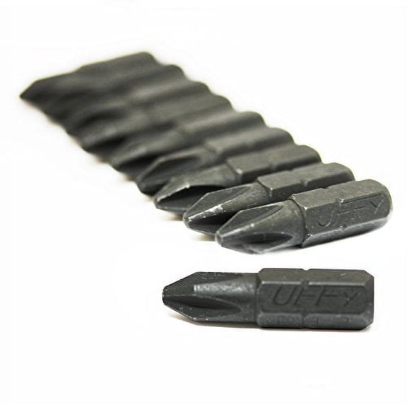UFFY - Insert 1" Inch Phillips PH # 2 Power Impact Bit 10 pack 1/4 Hex