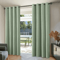 thumbnail image 1 of Yakamok 100% Blackout Light Sage Green Linen Curtains 84 Inches Long for Living Room, Room Darkening Textured Curtains for Bedroom with White Liner 2 Panels, 1 of 7