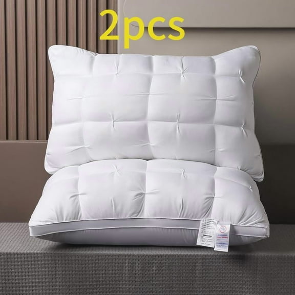 UFIST Luxury 5-Star Hotel Quality Pillow 990G Deep Sleep Neck Support Non-Collapse High Pillow Core for All Seasons 17x27 Inch Hypoallergenic Polyester Cover Machine Washable Suitable for Side